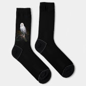 Chaussette Hibou des neiges majestueux d'hiver (Droite)
