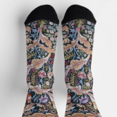 Chaussette Hibou et fleurs, William Morris (Haut)