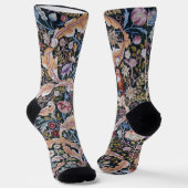 Chaussette Hibou et fleurs, William Morris (Angulaire)