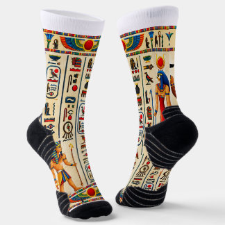 Chaussette Hiéroglyphes égyptiens antiques et pharaoniques