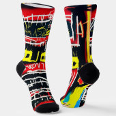 Chaussette Hip Modern Urban Graffiti Street Art Spray (Angulaire)