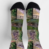Chaussette Hippo Photo Collage, Full Print Crew Socks (Haut)