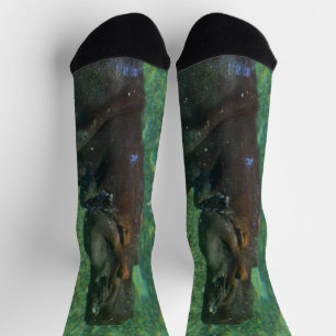 Chaussette Hippopotame Nageant Sous l'Eau, Chaussettes de Spo