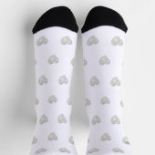 Chaussette Hiver en amour - Cœurs d'argent - Texte modifiable (Haut)