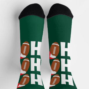 Chaussette Ho Ho Ho Football Drôle d'humour de Noël