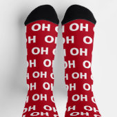 Chaussette Ho Ho Ho Fun Noël Rouge Blanc Vacances Hommes (Haut)