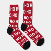 Chaussette Ho Ho Ho Fun Noël Rouge Blanc Vacances Hommes (Droite)