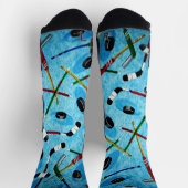 Chaussette Hockey sur glace bleu (Haut)