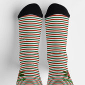 Chaussette Holly Jolly Joyeux Chaussettes elfes rayées de Noë (Haut)