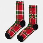 Chaussette Holly Jolly Joyeux Chaussettes Plaid Noël (Gauche)