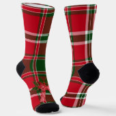 Chaussette Holly Jolly Joyeux Chaussettes Plaid Noël (Angulaire)