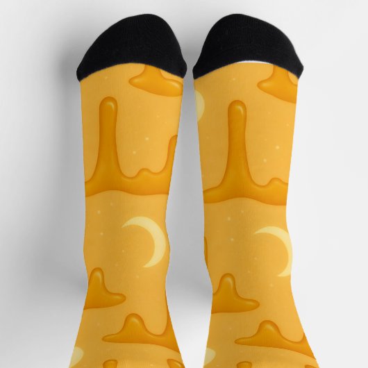 Chaussette Honey-moon Magic – Dripping Honey & Crescent Moon (Haut)