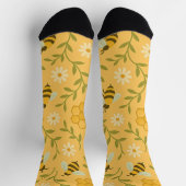 Chaussette Honeybee & Daisy Pattern – Golden Garden Socks (Haut)