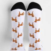 Chaussette Hongrois Vizsla Cute Cartoon Pointer Chien Motif (Haut)