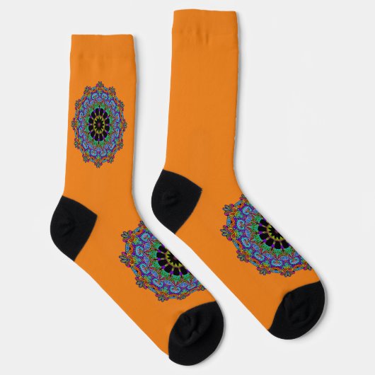 Chaussette Horloge à main peinte Mandala 24 (Droite)