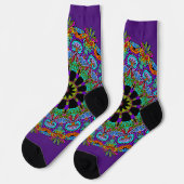 Chaussette Horloge à main peinte Mandala 24 (Gauche)