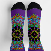 Chaussette Horloge à main peinte Mandala 24 (Haut)
