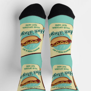 Chaussette Hot Dog Texte Personnalisé