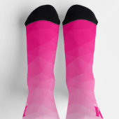 Chaussette Hot pink geometric mesh pattern Monogram (Haut)