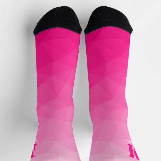 Chaussette Hot pink geometric mesh pattern Monogram (Haut)