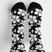 CHAUSSETTE HULA HAÏIENNE (HIBISCUS) NOIR (Haut)