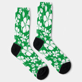 CHAUSSETTE HULA HAÏIENNE (HIBISCUS) VERT (Droite)