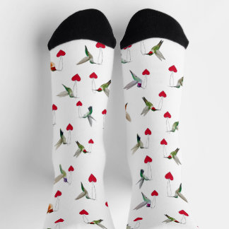 Chaussette Hummingbirds Valentine's Day