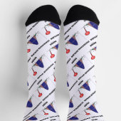 Chaussette Humour de courbe statistique externe à l'intérieur (Haut)