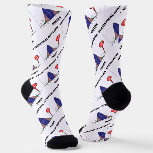 Chaussette Humour de courbe statistique externe à l'intérieur