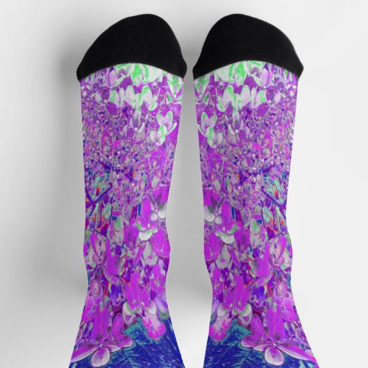 Chaussette Hydrangea Limelight Élégant Violet et Bleu (Haut)