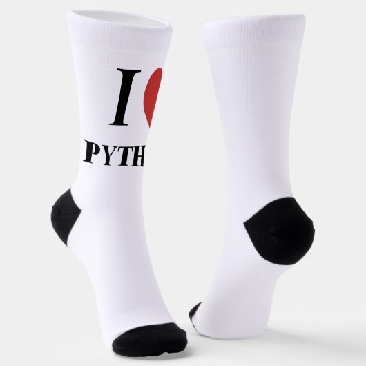 Chaussette I HEART Python (Angulaire)