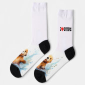 Chaussette I Lots Otter Mignonne Louter de mer dans l'eau Per (Gauche)