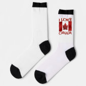 Chaussette I Love Canada Socks Canada Souvenirs Socks Custom (Gauche)