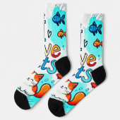 CHAUSSETTE I LOVE CATS (Gauche)