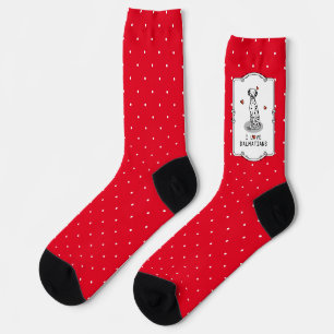 Chaussette I Love Dalmatians (noir 1) Coeurs Amusants