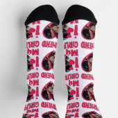 Chaussette I Love My Girlfriend Photo personnalisée (Haut)