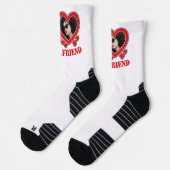 Chaussette I Love My Girlfriend Photo Texte personnalisé (Gauche)