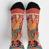 Chaussette Ibiza, Espagne Affiche de voyage (Haut)