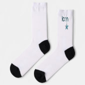 Chaussette ICON Unisex Chaussettes Tendance Océan Bleu Abstra (Gauche)
