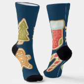 Chaussette Icônes de biscuits de Noël fantaisistes (Angulaire)