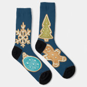 Chaussette Icônes de biscuits de Noël fantaisistes (Droite)