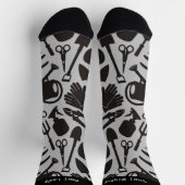 Chaussette Icônes de jardinage Silhouettes Chaussettes Motifs (Haut)