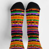 Chaussette Icônes rayées d'Halloween (Haut)