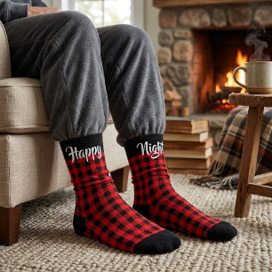 Chaussette Idée de cadeau personnalisé unique - Carreaux de f