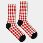Chaussette Iivoire Rouge Ish Preppy En vichy Plaid (Droite)