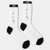 Chaussette il écrit la police (Droite)