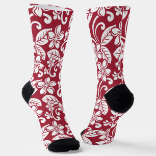 CHAUSSETTE ÎLE PLUMERIA (ROUGE CARDINAL)