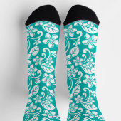 CHAUSSETTE ÎLE PLUMERIA (TURQUOISE) (Haut)
