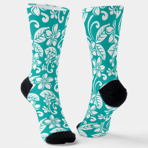 CHAUSSETTE ÎLE PLUMERIA (TURQUOISE)