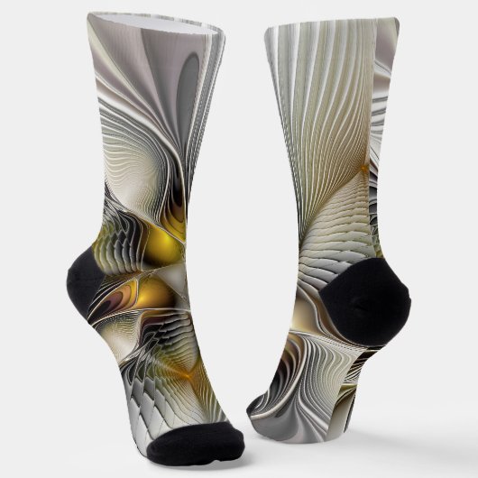 Chaussette Illusion d'optique abstraite fractale 3D avec prof (Angulaire)